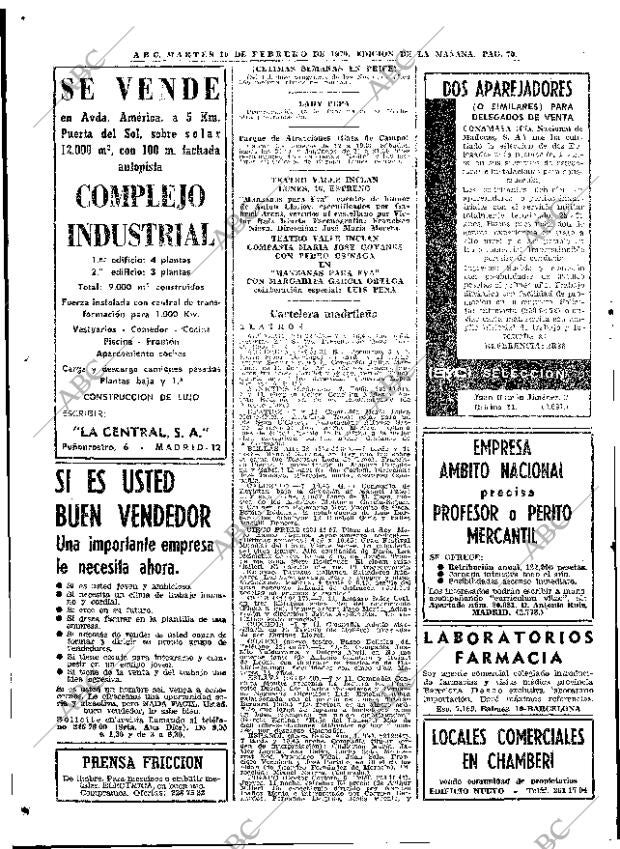 ABC MADRID 10-02-1970 página 70