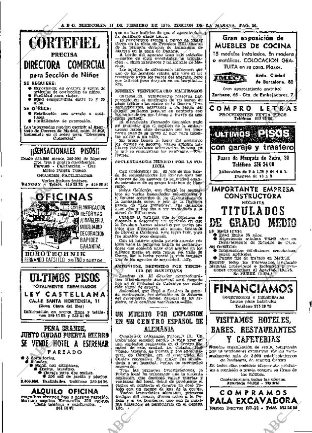 ABC MADRID 11-02-1970 página 30