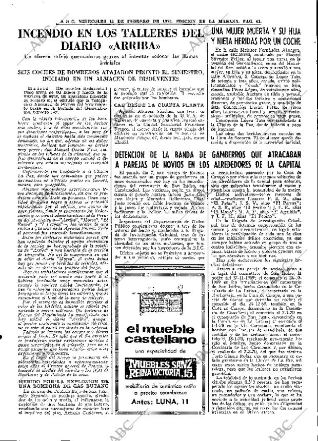 ABC MADRID 11-02-1970 página 43