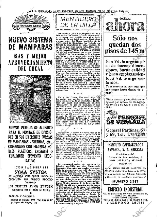 ABC MADRID 11-02-1970 página 44