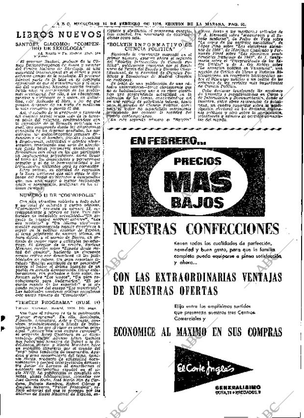 ABC MADRID 11-02-1970 página 51