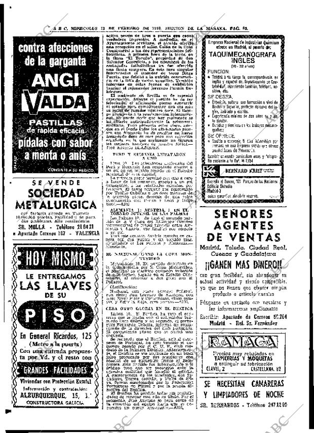 ABC MADRID 11-02-1970 página 60