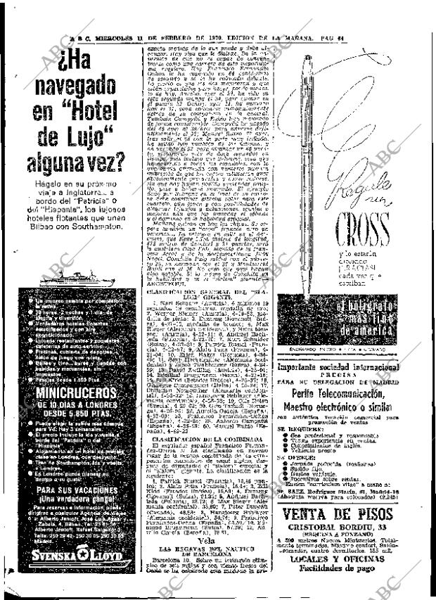 ABC MADRID 11-02-1970 página 64