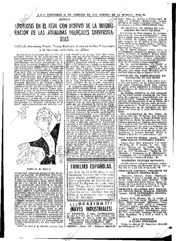ABC MADRID 11-02-1970 página 67