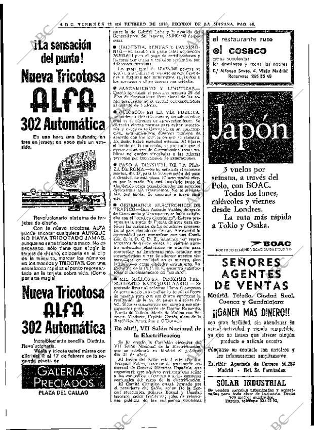 ABC MADRID 13-02-1970 página 40