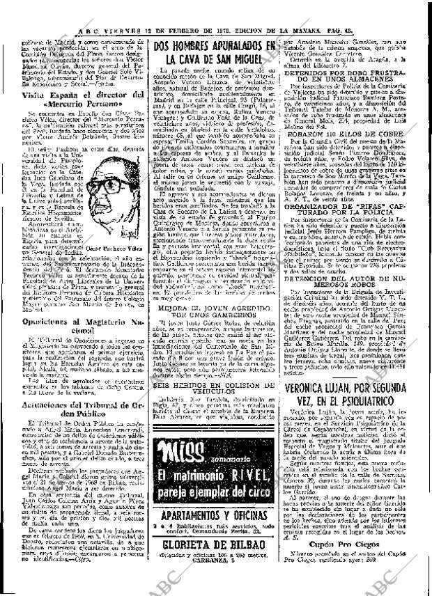 ABC MADRID 13-02-1970 página 43