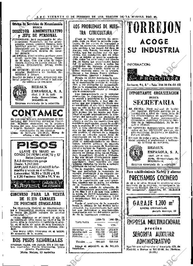 ABC MADRID 13-02-1970 página 52