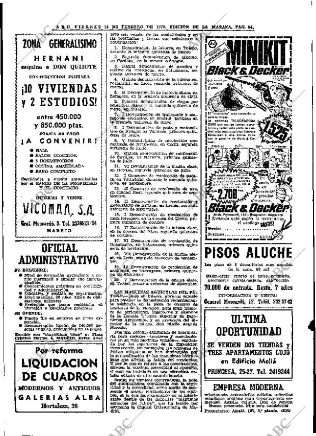 ABC MADRID 13-02-1970 página 54