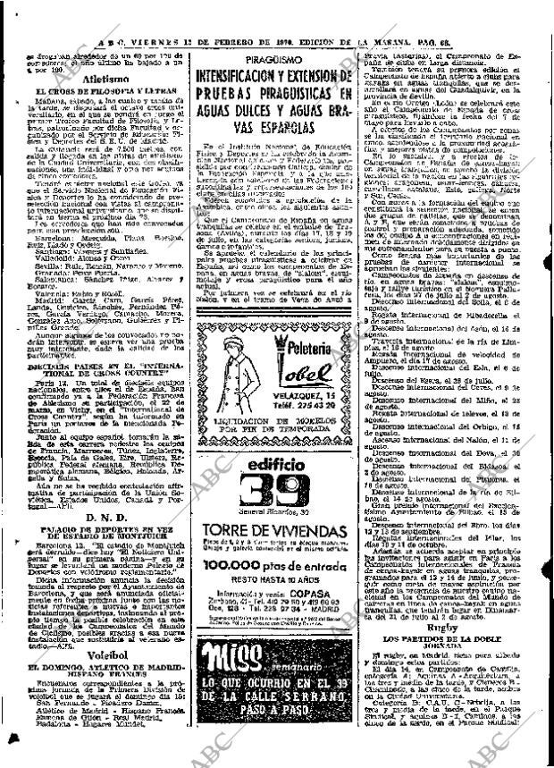 ABC MADRID 13-02-1970 página 68