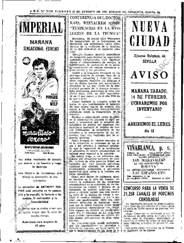 ABC SEVILLA 13-02-1970 página 54