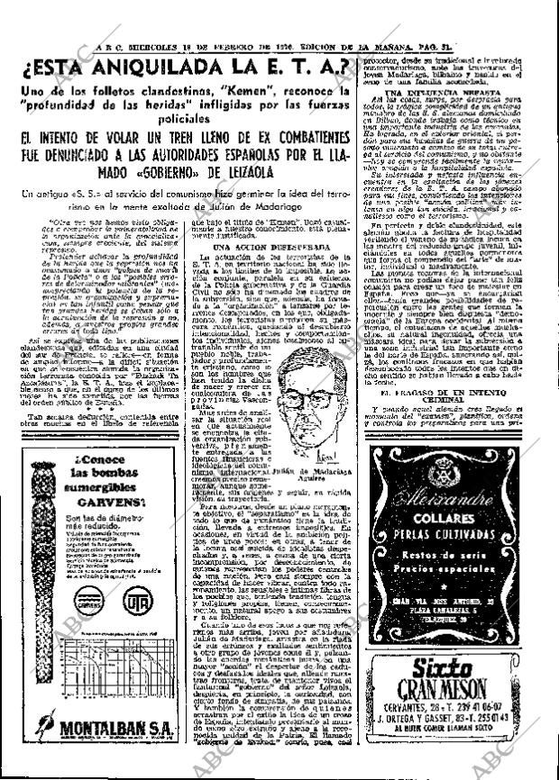 ABC MADRID 18-02-1970 página 31