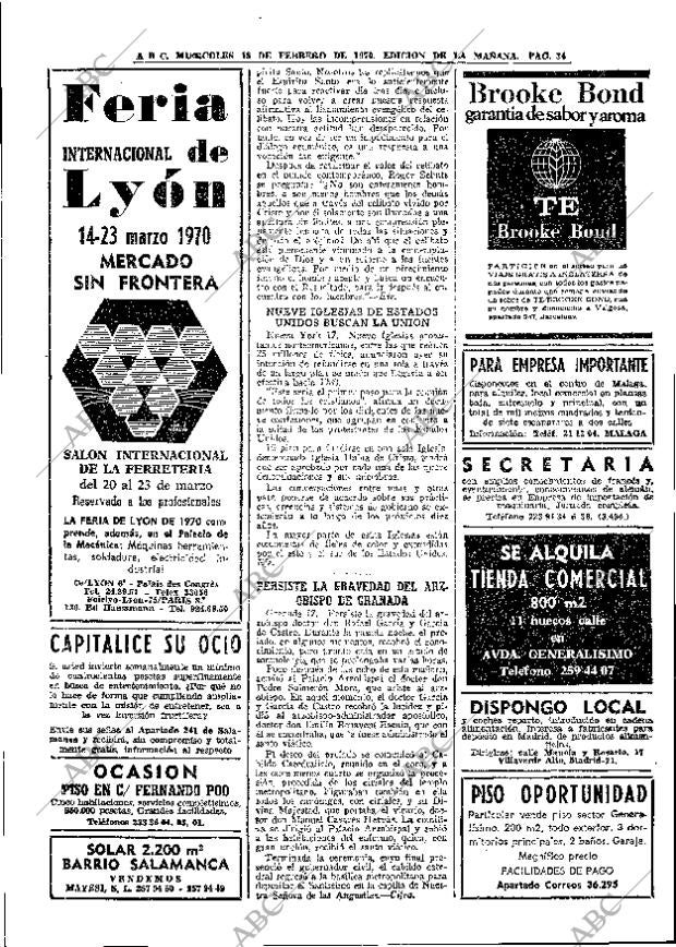 ABC MADRID 18-02-1970 página 34