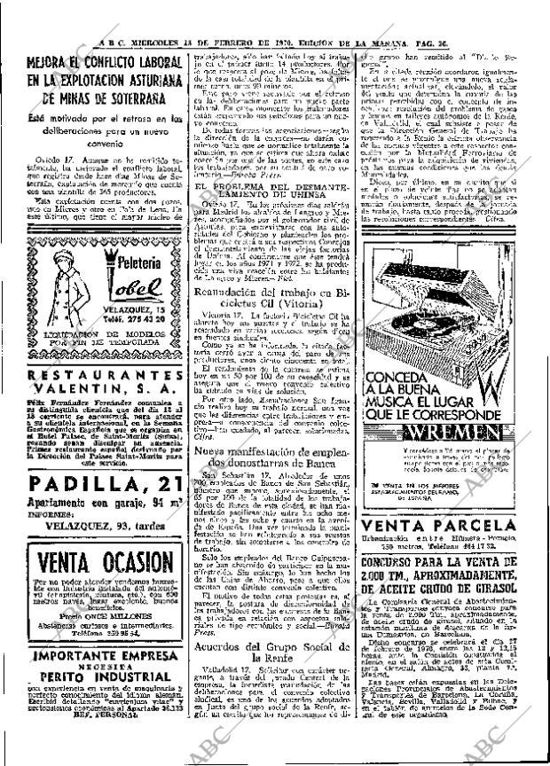 ABC MADRID 18-02-1970 página 36