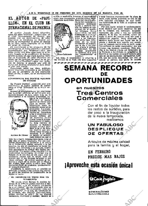 ABC MADRID 18-02-1970 página 49