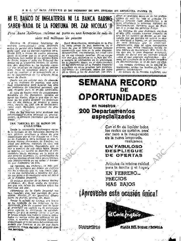 ABC SEVILLA 19-02-1970 página 19