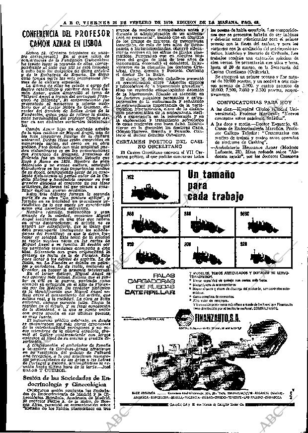 ABC MADRID 20-02-1970 página 49