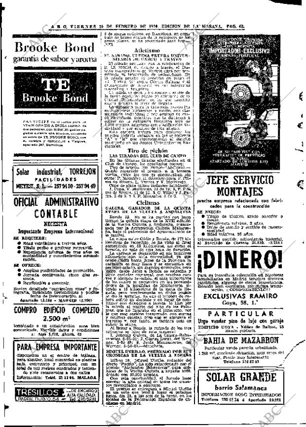 ABC MADRID 20-02-1970 página 62