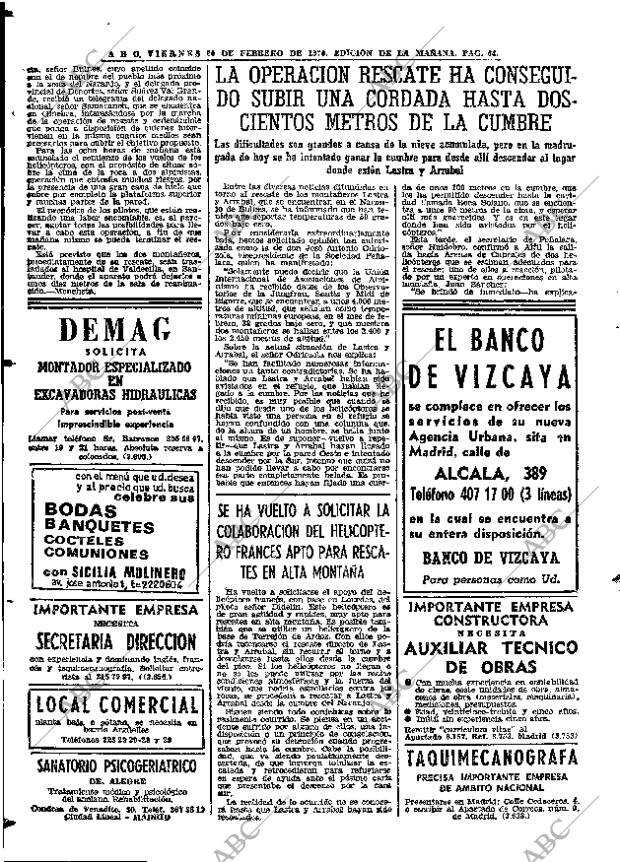 ABC MADRID 20-02-1970 página 64