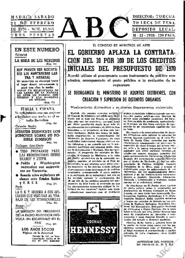 ABC MADRID 21-02-1970 página 17