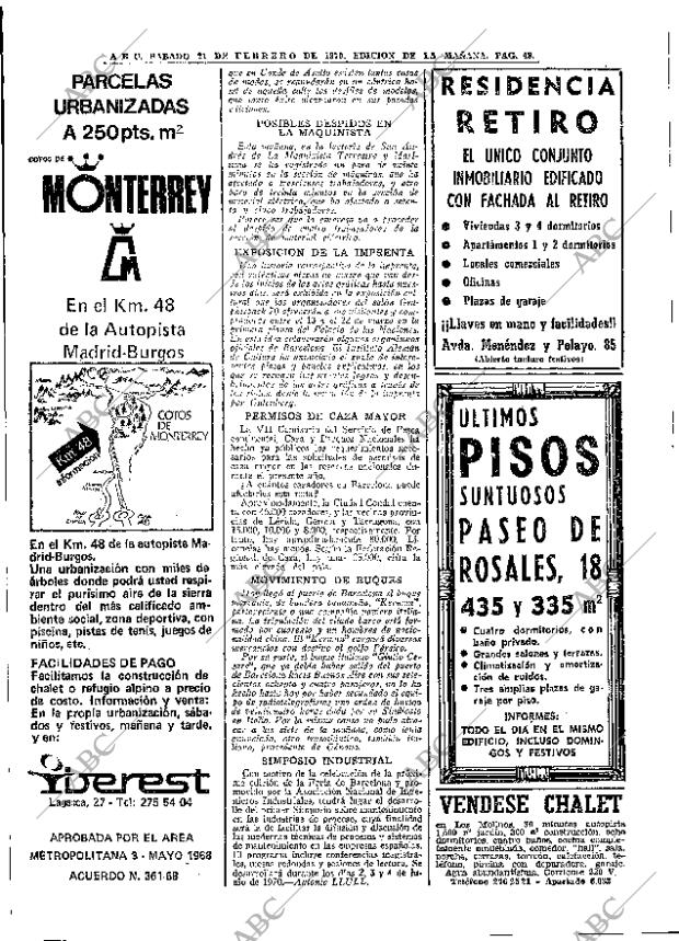 ABC MADRID 21-02-1970 página 48