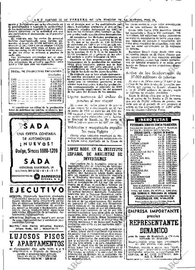 ABC MADRID 21-02-1970 página 60