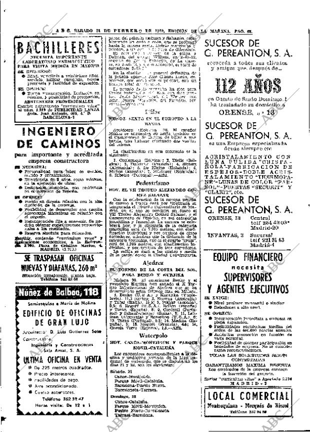 ABC MADRID 21-02-1970 página 68