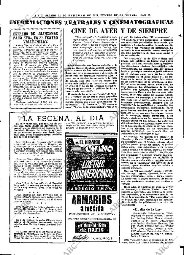 ABC MADRID 21-02-1970 página 77