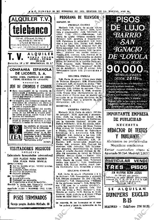 ABC MADRID 28-02-1970 página 86