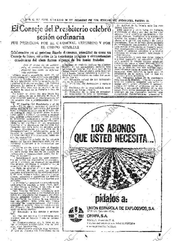 ABC SEVILLA 28-02-1970 página 33