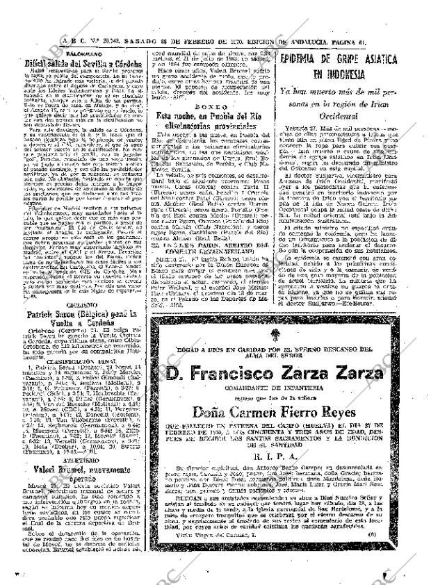 ABC SEVILLA 28-02-1970 página 61
