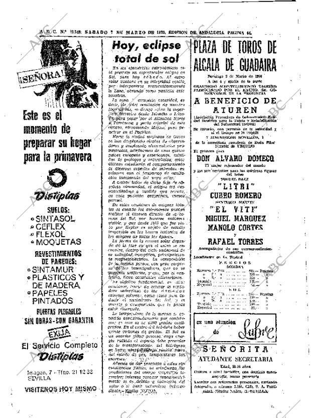 ABC SEVILLA 07-03-1970 página 44