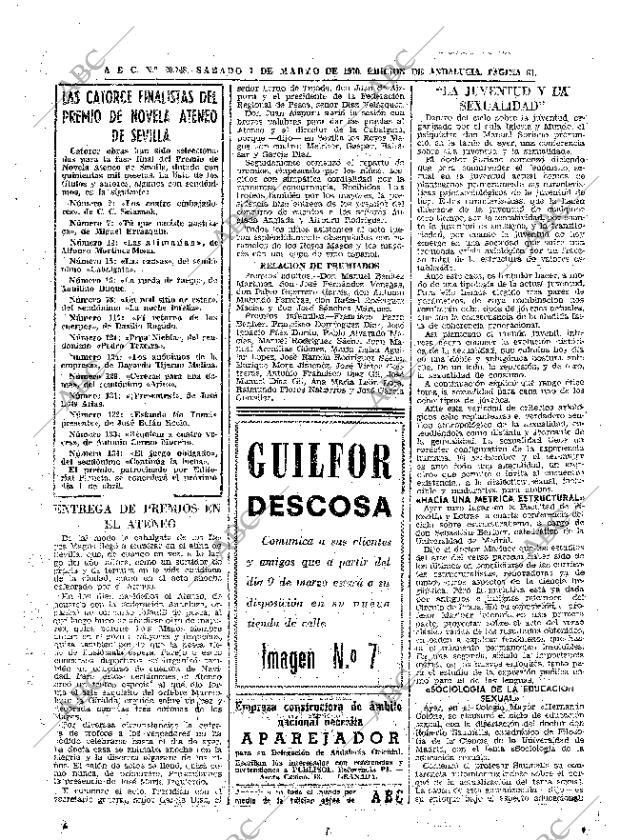 ABC SEVILLA 07-03-1970 página 61