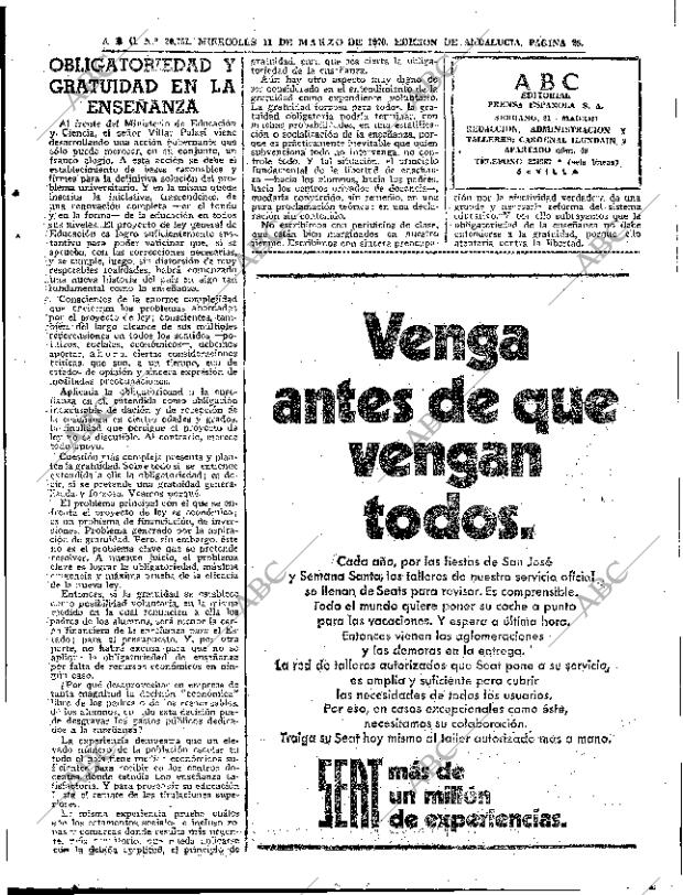 ABC SEVILLA 11-03-1970 página 25