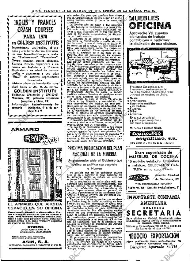 ABC MADRID 13-03-1970 página 24