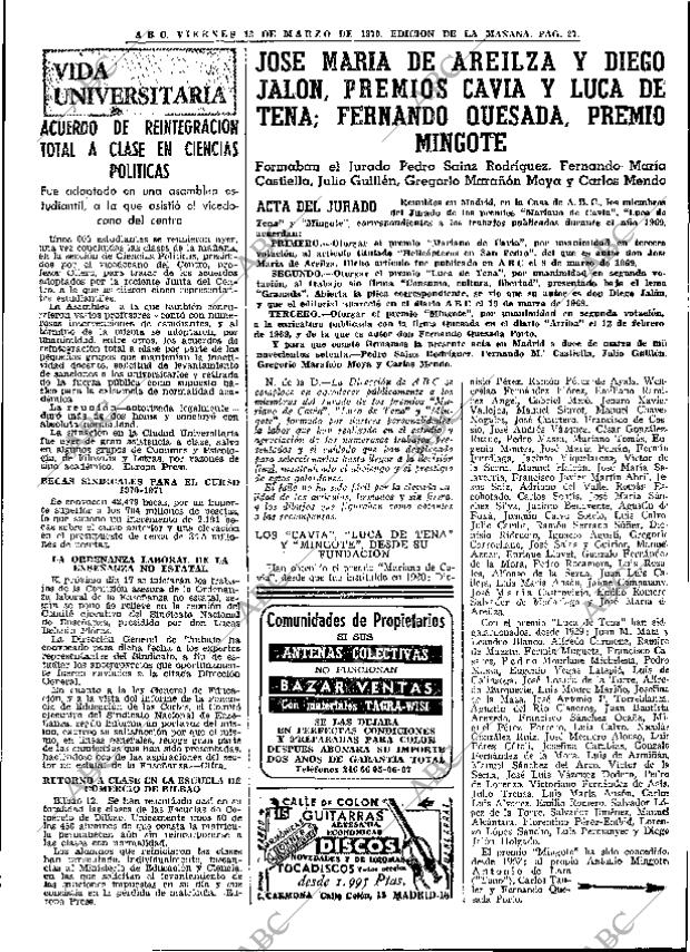 ABC MADRID 13-03-1970 página 27