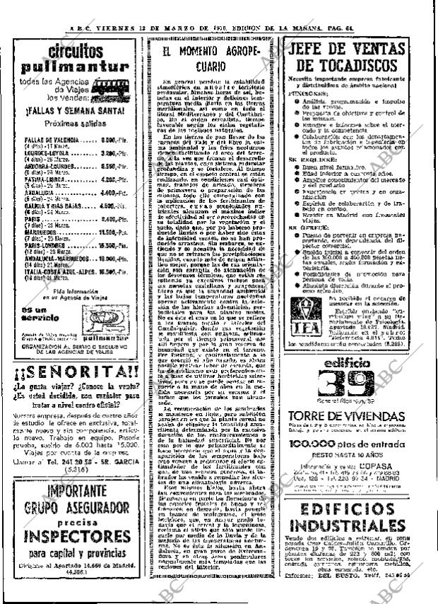 ABC MADRID 13-03-1970 página 64