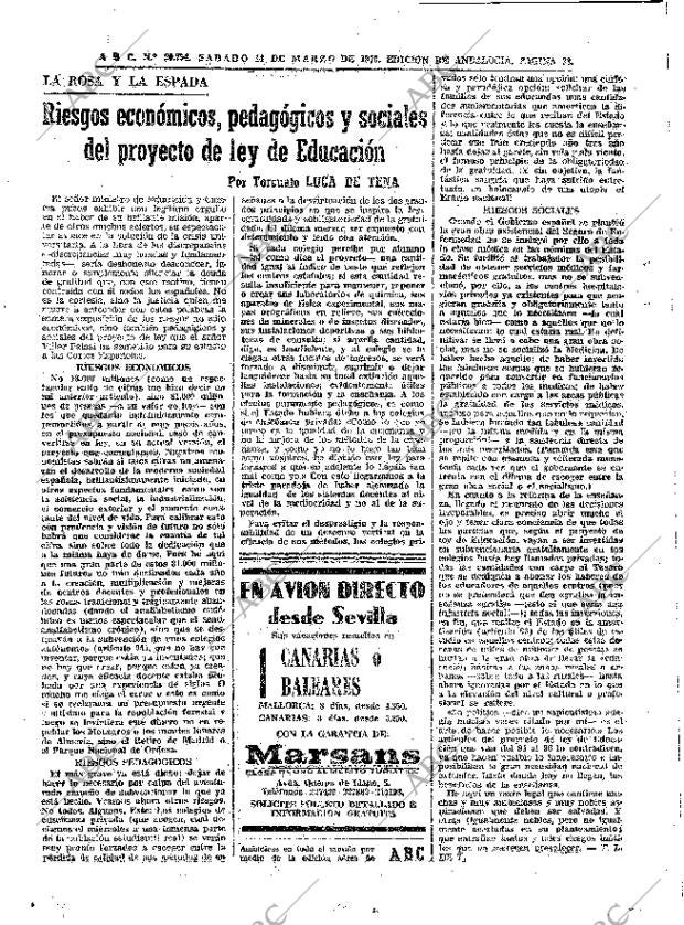 ABC SEVILLA 14-03-1970 página 38