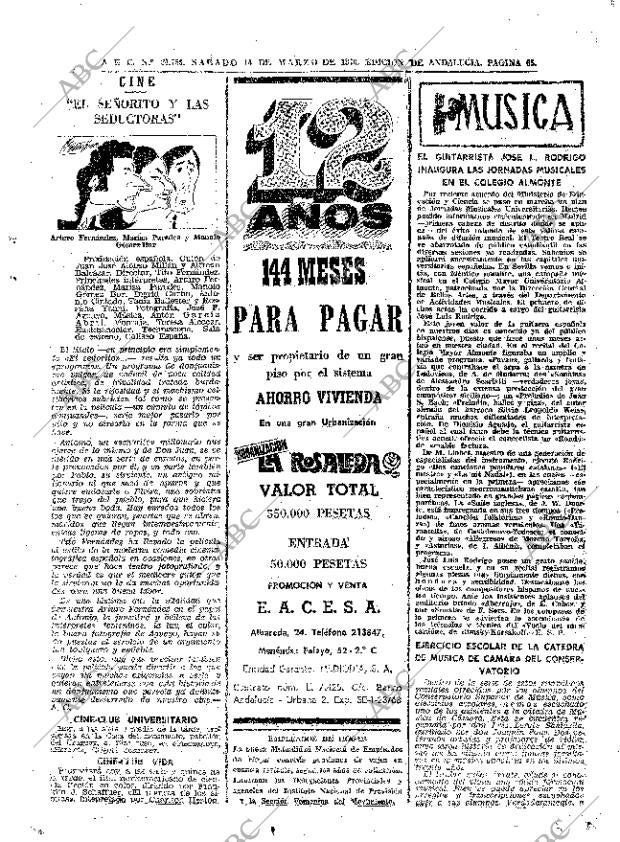 ABC SEVILLA 14-03-1970 página 65