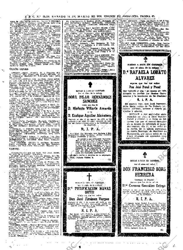 ABC SEVILLA 14-03-1970 página 67