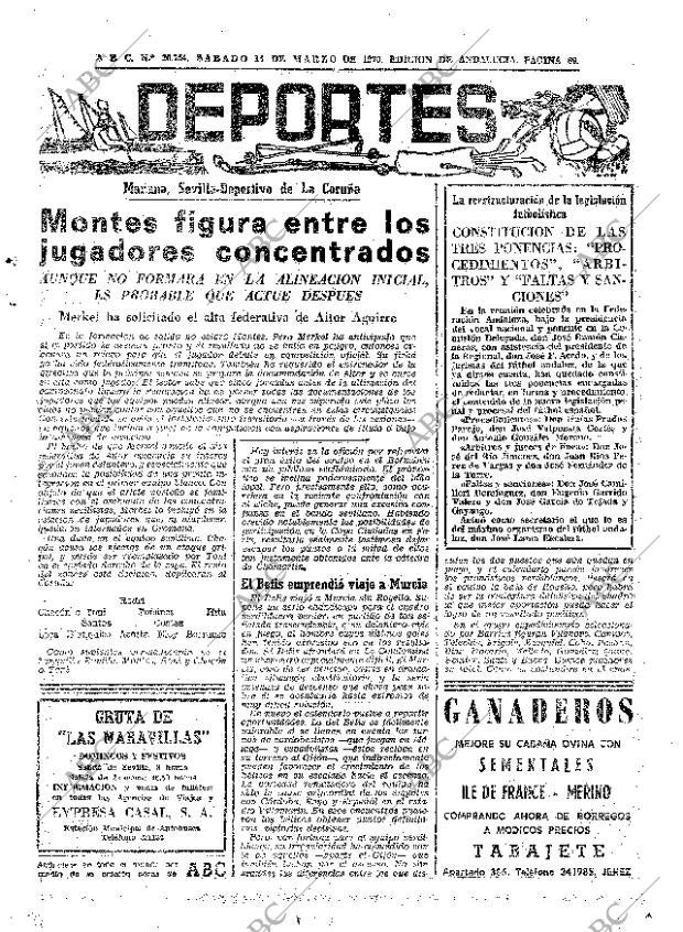 ABC SEVILLA 14-03-1970 página 69