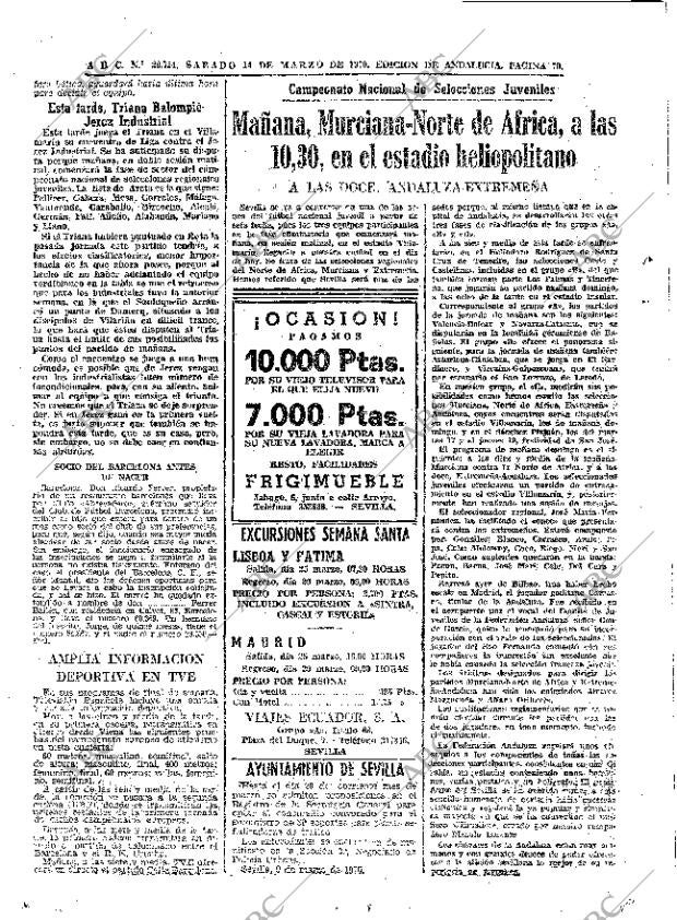 ABC SEVILLA 14-03-1970 página 70