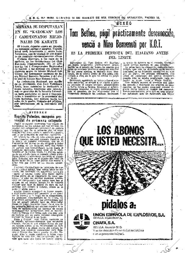 ABC SEVILLA 14-03-1970 página 75