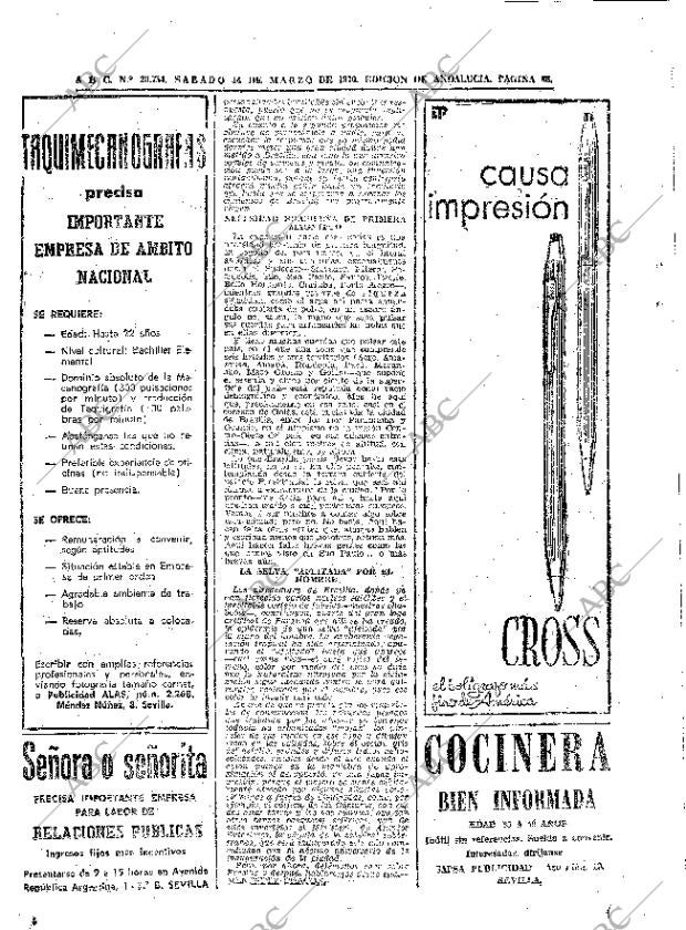 ABC SEVILLA 14-03-1970 página 86