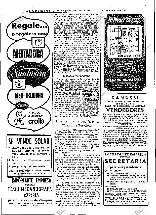 ABC MADRID 15-03-1970 página 60