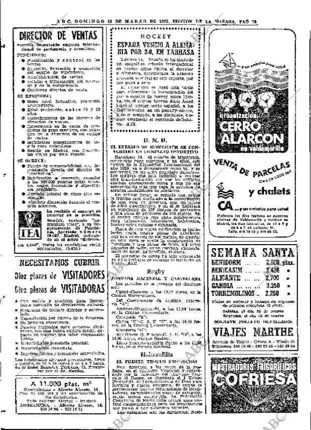 ABC MADRID 15-03-1970 página 70