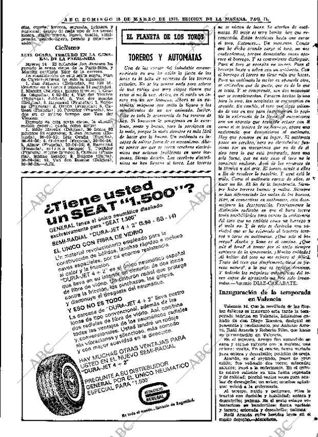 ABC MADRID 15-03-1970 página 71
