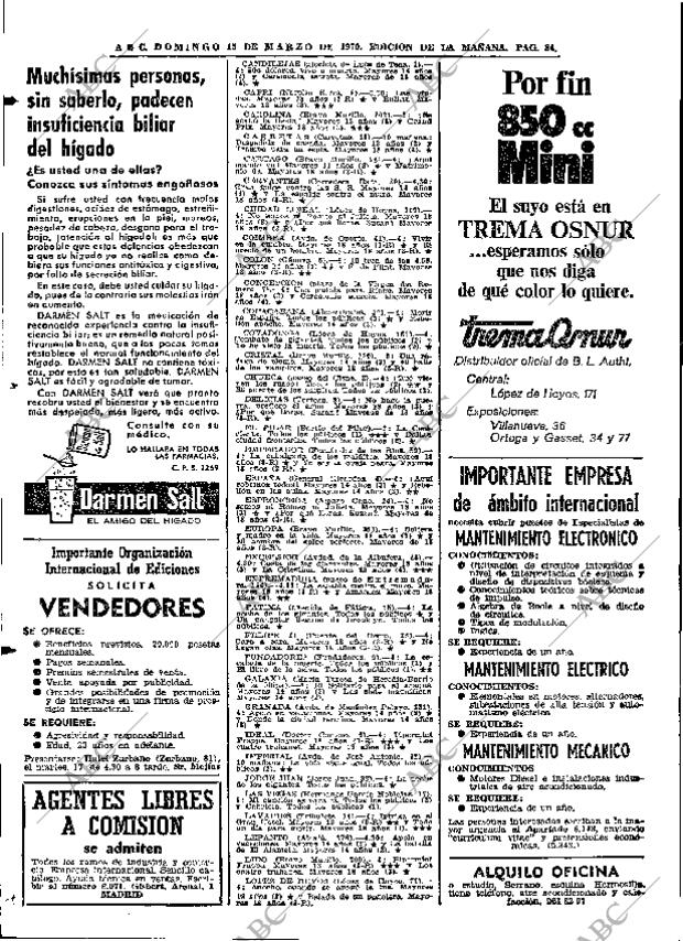 ABC MADRID 15-03-1970 página 84