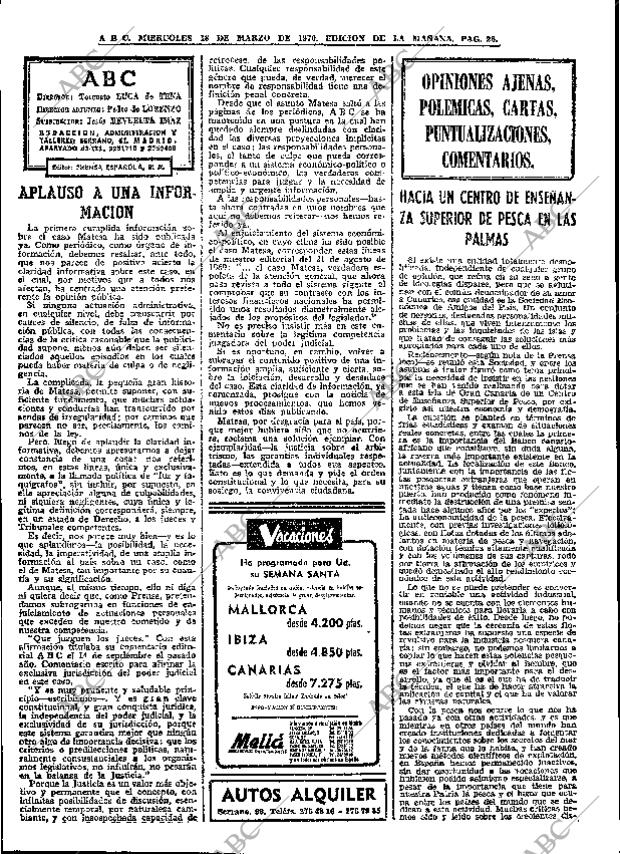 ABC MADRID 18-03-1970 página 26