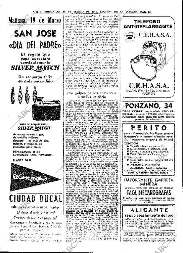 ABC MADRID 18-03-1970 página 40