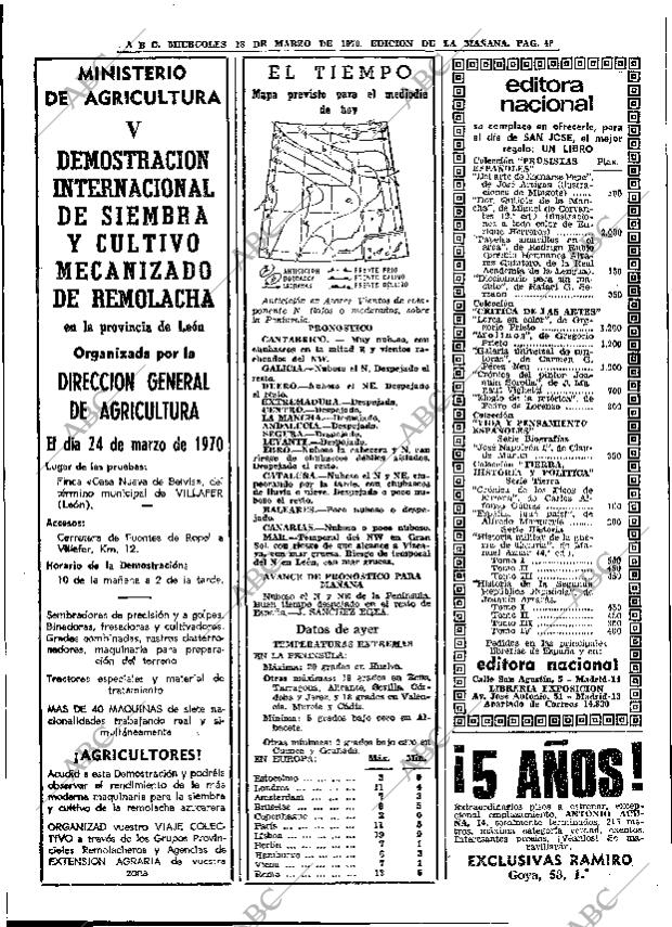 ABC MADRID 18-03-1970 página 46